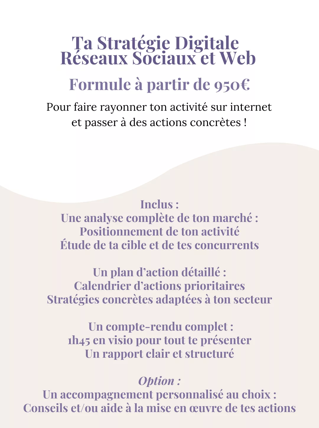 Description de la Stratégie Réseaux sociaux & web, une formule complète pour accroître sa notoriété en ligne.