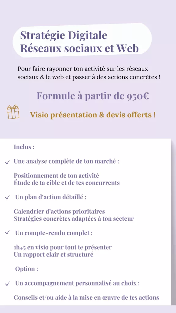 Description de la Stratégie Réseaux sociaux & web, une formule complète pour accroître sa notoriété en ligne.